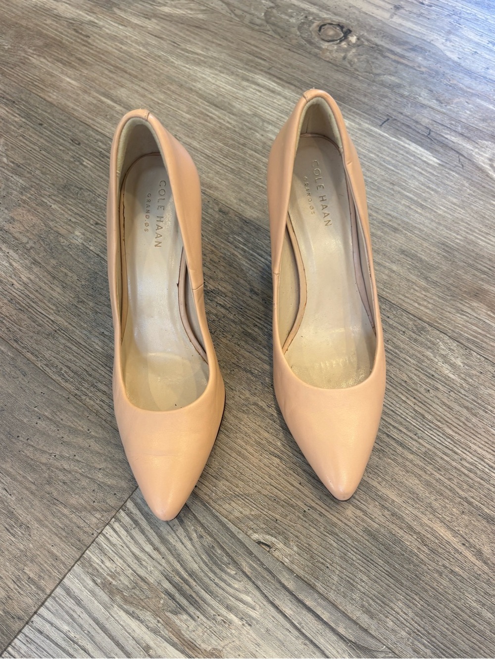 Cole Haan Blush Pink Pointed-Toe Leather Pumps - women’s size 5